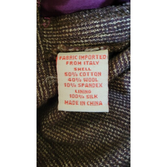 Women's in the NOW Wool Silk Brown and Barbie Pink Dress Pants - Picture 4 of 4